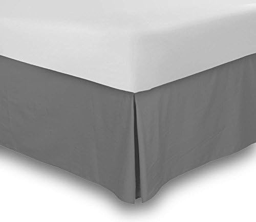  800 Thread Count Egyptian Cotton ONLY 1 Piece Bed Skirt (Twin XL, White, 15 Inch Fall) - Hotel Quality, Iron Easy, Quadruple Pleated, Wrinkle And Fade Resistant