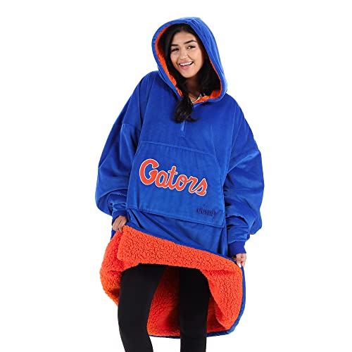  Riginal Quarter-Zip | University Of Florida Logo & Insignia | Oversized Microfiber & Sherpa Wearable Blanket With Zipper, Seen On Shark Tank, One Size Fits All