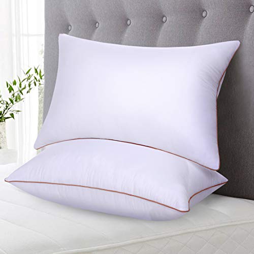  Pillows For Sleeping( Set Of 2, 3 Size ) Hypoallergenic Gel Hotel Pillows Down Alternative -High Firm Support For Side/Back Sleeper (King)