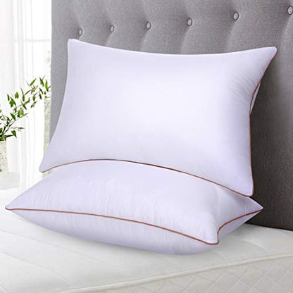  Pillows For Sleeping( Set Of 2, 3 Size ) Hypoallergenic Gel Hotel Pillows Down Alternative -High Firm Support For Side/Back Sleeper (King)