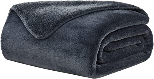 Ugg 11063 Whitecap Plush Flannel Oversized Reversible Fleece Throw Blanket Lightweight Comfortable Cozy Hotel Style Home Decor Soft Luxurious Blanket For Living Or Bed Room, 70 X 50-Inch, Denim
