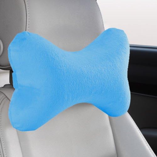  Bookishbunny Dog Bone Shaped Travel Neck Pillows Memory Foam Car Bus Truck Driving Comfort Head Rest Support (Gray)