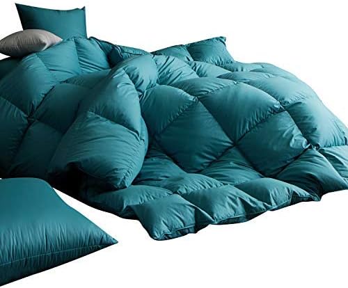  Globon Goose Down Comforter King Size All Season Duvet Insert Ultra-Soft 100% Cotton, 45OZ,650 Fill Power, Medium Warmth With Corner Tabs, White.…
