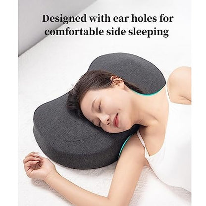  ZOYEPIN Ear Pillow|Memory Foam Piercing Pillow With An Ear Hole For CNH And Ear Pain Ear Inflammation Pressure Sores|Piercing Pillow For Side Sleepers|Ear Piercing Protection|Support Earplugs|Blue