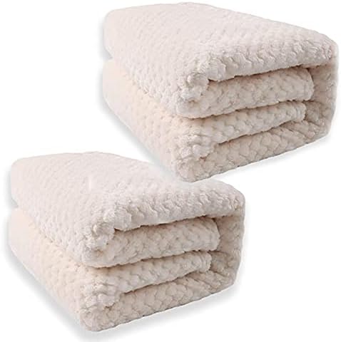  NICE COM SUPPLY Set Of 2 - Kids Travel Blanket (White, 28Wx40L)