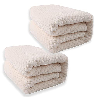  NICE COM SUPPLY Set Of 2 - Kids Travel Blanket (White, 28Wx40L)