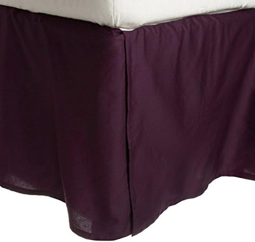Superior 100% Brushed Microfiber Bed Skirt, Queen, Light Blue, Wrinkle Resistant, Pleated Corners