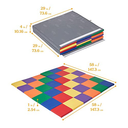  SoftZone Patchwork Activity Mat, Folding Playmat, Assorted