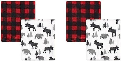  Hudson Baby Unisex Baby Cozy Plush Luxury Blankets 2pk, Pink Elephants, One Size