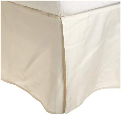  800 Thread Count Egyptian Cotton ONLY 1 Piece Bed Skirt (Twin XL, White, 15 Inch Fall) - Hotel Quality, Iron Easy, Quadruple Pleated, Wrinkle And Fade Resistant