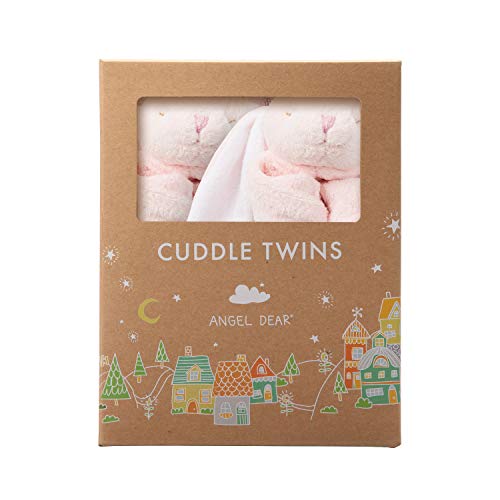  Angel Dear Cuddle Twins Blankie, New Pink Bunny
