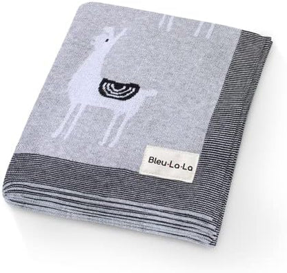  Baby Swaddle Blanket - 100% Luxury Cotton Knit Soft Cozy Lightweight Unisex Receiving Swaddle Crib Stroller Quilt Blanket For Shower Gift Registry For Newborns Infants Toddlers (Sheep - Khaki)