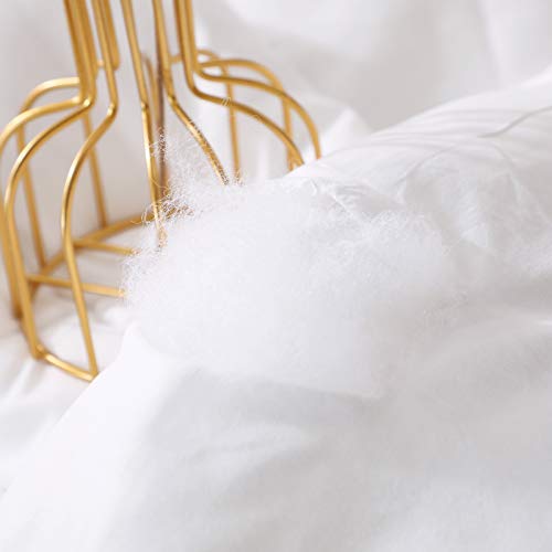 Shatex White King Comforter All Season Bedding Buffy Comforters - King Size Down Comforter Ultra Soft - White Comforter Bedding Duvets & Down Comforters