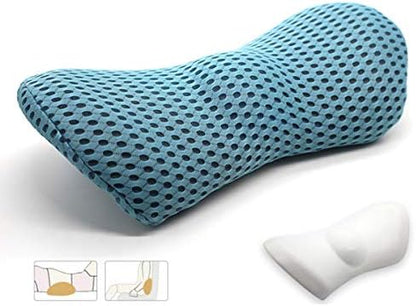  KOKYPLO Memory Foam Lumbar Support Back Cushion Pillow Balanced Firmness For Lower Back Pain Relief - Ideal Back Pillow For Office Chair,Car Seat, Recliner, Bed (Black)