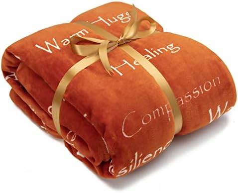  Healing Warm Hugs Gift Throw Blanket - Sympathy Gift Breast Cancer Chemo Survivor Get Well Caring Gifts - Comfort Purple Gift Blanket For Love Support Women Friend - Aubergine