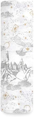  Aden + Anais Harry Potter Swaddle Blanket, Boutique Muslin Blankets For Girls & Boys, Baby Receiving Swaddles, Ideal Newborn & Infant Swaddling Set, Perfect Shower Gifts, Single, Harry Potter