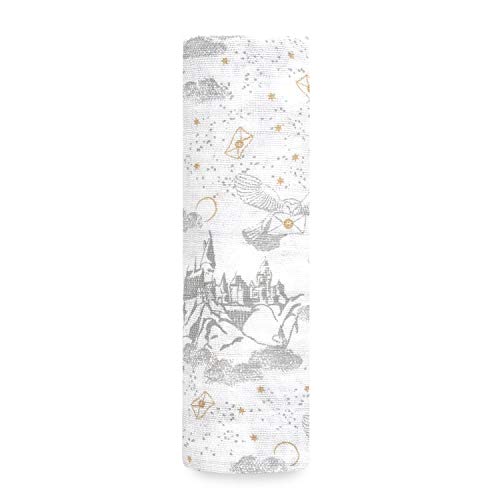  Aden + Anais Harry Potter Swaddle Blanket, Boutique Muslin Blankets For Girls & Boys, Baby Receiving Swaddles, Ideal Newborn & Infant Swaddling Set, Perfect Shower Gifts, Single, Harry Potter