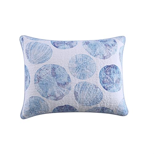  Tommy Bahama - Queen Quilt Set, Reversible Cotton Bedding With Matching Shams, Lightweight Home Decor For All Seasons (Ocean Isle Blue, Queen)