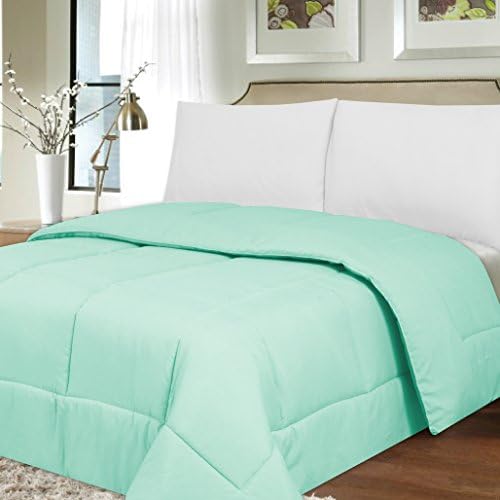  Down Alternative Polyester Comforter Box Stitch Microfiber Bedding - Queen, Navy