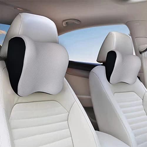  Super Fit Car Headrest Pillow, Car Pillow For Driving With Adjustable Strap, 100% Memory Foam Neck Pillow, Breathable Removable Cover & Ergonomic Design - Softness Travel Car Neck Pillow(Black, 1P)
