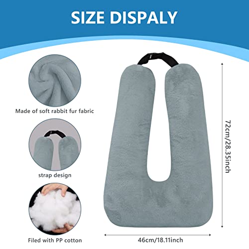  Travel Pillow Car Sleeping Long Journeys Pillows For The Back Seat Adults And Children On Head Support And Body Support U-Shaped Pillows(Grey)
