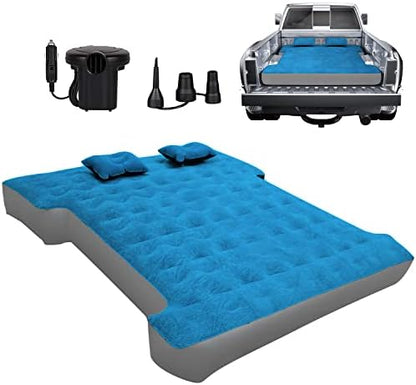  Inflatable Truck Bed Air Mattress For Full Size Short Truck Beds, 5.5-5.8ft, With Pump & Carry Bag. Perfect For Outdoor Adventures.