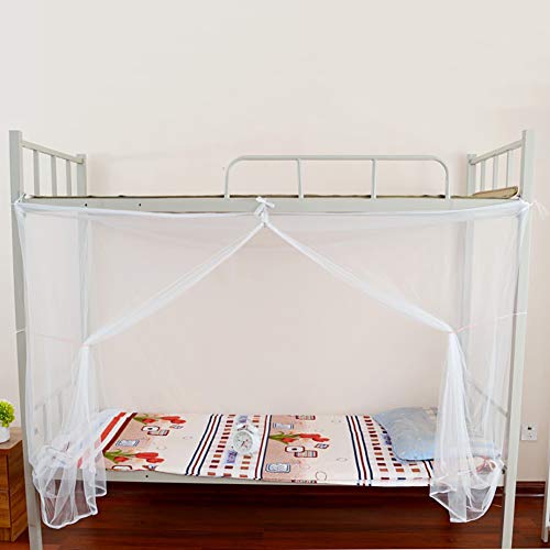  Yencoly Mosquito Net For Bed Canopy,4 Corner Post Bed Canopy Mosquito Net Twin Full Queen Size Netting White Camping Screen House (​Twin)