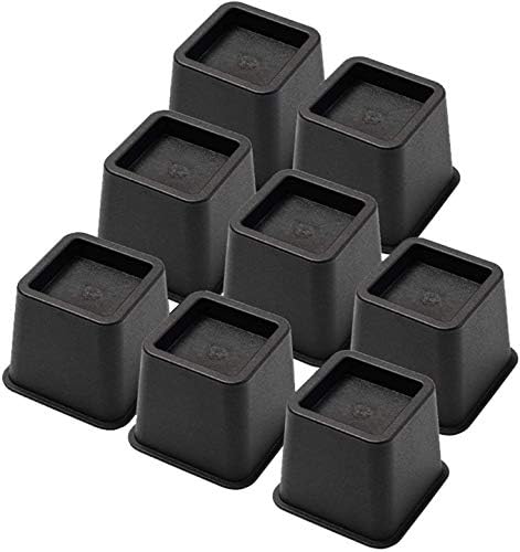  Bed Risers 3 Inch, Heavy Duty Square Furniture Frame Lift For Couch, Chair, Desk, Sofa And Bunk Bedpost, Set Of 4