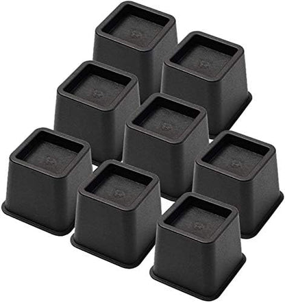  Bed Risers 3 Inch, Heavy Duty Square Furniture Frame Lift For Couch, Chair, Desk, Sofa And Bunk Bedpost, Set Of 4