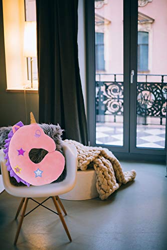  Kids Travel Pillow, Neck Pillow For Kids, Unicorn Traveling Soft 360° Head & Neck Sleeping Supporting Children Animal U Shaped Cushion,Car Seat & Airplane Travel Accessories,Christmas Gift