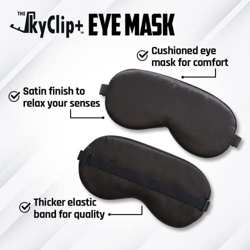  The SkyClip+ Travel Neck Pillow Set – Airplane Travel Kit With Memory Foam Neck Pillow, Eye Mask, Earplugs, Inflight Phone And Tablet Holder Clip - Soft And Breathable Airplane Pillow For Sleeping