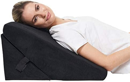  Leg Elevation Wedge Pillow - With Full Memory Foam Top, High-Density Leg Rest Elevating Foam Wedge - Relieves And Recovers Foot And Ankle Injury, Leg Pain, Hip, Knee Pain, Improves Blood Circulation