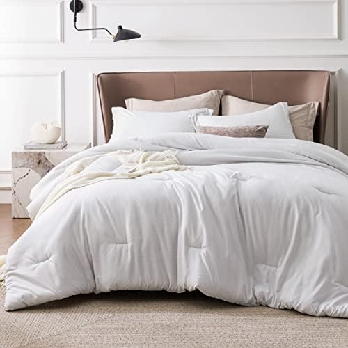  Bedsure Queen Comforter Set - Grey Comforter Queen Size, Soft Bedding For All Season, 3 Pieces Cationic Dyeing Bedding Set With 1 Comforter And 2 Pillow Shams