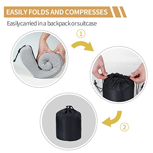  Notieaty Travel Pillow 100% Pure Memory Foam Neck Pillow,Traveling Can Be Used For Sleeping Plane Car Travel Home, Airplane Travel Kit With 3D Contoured Eye Masks, Earplugs, And Luxury Bag…