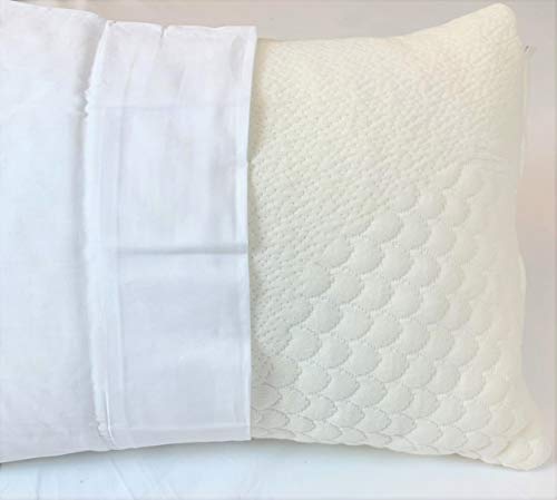  Organic Travel Pillow Shredded Latex With Premium Organic Cover Protector + 1 Organic Pillowcase (Non-Adjustable), For: Airplane, Car, Bus, Train, Camping & Business Travels