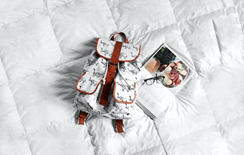  Minor Monkey All Season King Comforter 400 GSM Microfiber Filling | White Quilted Duvet Insert With Corner Tabs - High Thread Count Cotton Shell | Winter Warm Soft & Reversible Box Stitched Pattern