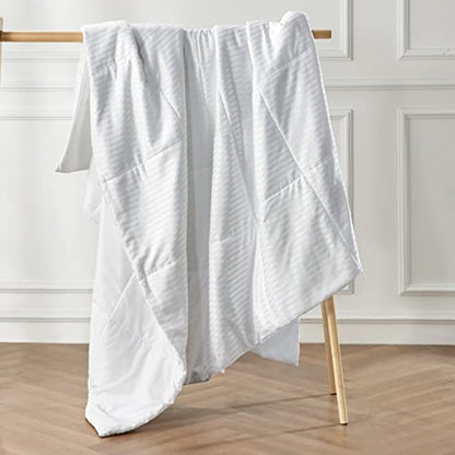  Duvet Insert Lightweight Comforter, Quilted Cooling Duvet Insert, Ultra Soft Down Alternative Comforter With Corner Tabs (Queen, White)