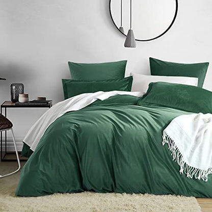  Pleated Velvet Duvet Cover Set King, 3PCS Flannel Comforter Cover Set For All Season, Ultra Soft Cozy Luxurious Velour Duvet Cover With Pillow Shams Bedding Collection, 106" X 92", Charcoal Grey