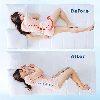  Anzhixiu Small Real Knee Pillow Separates The Knees For Body Alignment - Semicircle Round Shape Leg Pillow Promotes Sleep - Small