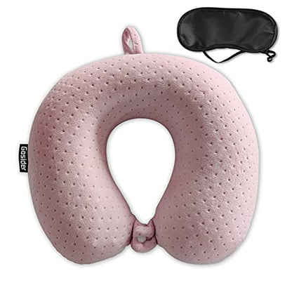  Gosider Neck Pillows For Sleeping Travel Pink Travel Pillow Comfortable U Shape Memory Foam Pillows Neck And Head Support Portable Travel Neck Pillow Suitable For Planes, Trains, Self-Driving Cars