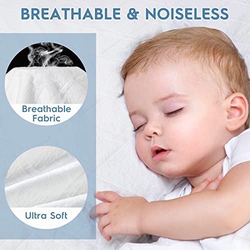  Viewstar Waterproof Mattress Protector Queen Bamboo Mattress Protector Soft Cooling Mattress Cover, Noiseless 3D Air Fabric Surface And Vinyl Free TPU, 18 Inch Deep Pocket (60 X 80inch)