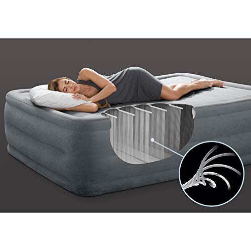 Intex Comfort Dura-Beam Airbed Internal Electric Pump Bed Height Elevated (2020 Model)