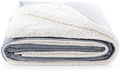   Dotted Minky and Minky Zippered Duvet Cover For Weighted Blanket - 10 Pre-Sewn Duvet Loops - Machine Washable
