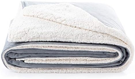   Dotted Minky and Minky Zippered Duvet Cover For Weighted Blanket - 10 Pre-Sewn Duvet Loops - Machine Washable