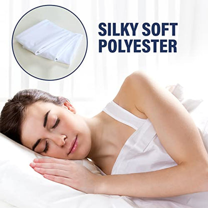  Pillow Protector 2 Pack - Extra Soft Knit - Waterproof Zippered Case (King 2 Pack)