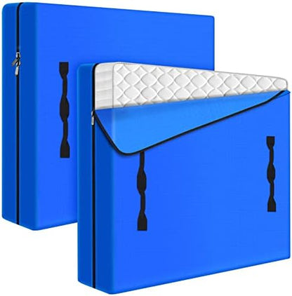  Mattress Bags For Moving Queen Size Reusable Mattress Storage Bag With Zipper Heavy Duty Tarp Mattress Cover For Moving With Handles Moving Mattress Bag Protector Moving Supplies & Moving Bags