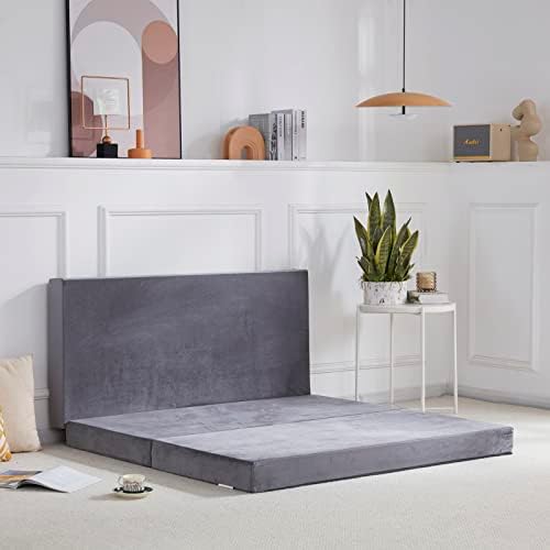  Folding Mattress, 4" Foldable Mattress With Storage Bag Tri Foam Topper Floor Cot Mattress, Guset Bed With Machine Washable Cover And Waterproof Lining, CertiPUR-US Certified 25 X 75 Inch