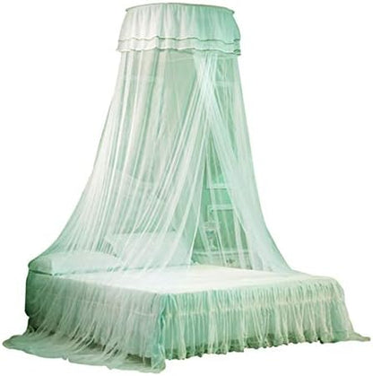  Petforu Mosquito Net Dome, Princess Bed Canopies Netting Elegant Lace With 2 Butterflies For Decor - Purple