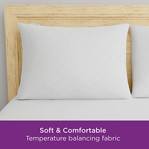  Breathable, Zippered Pillow Protector, Standard/Queen – 2 Pack