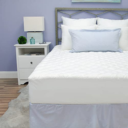  Luxury UltraLOFT Gel Microfiber Mattress Pad, Queen, White